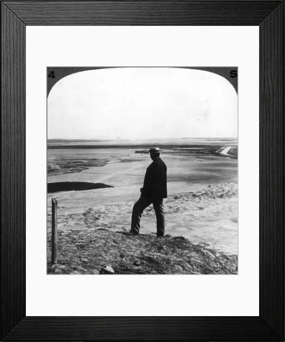 Framed Print : Watching a sand whirlwind from the top of Hawara pyramid, Egypt, 1905. Artist: Underwood & Underwood Framed Print : Watching a sand whirlwind from the top of Hawara pyramid, Egypt, 1905. Artist: Underwood & Underwood