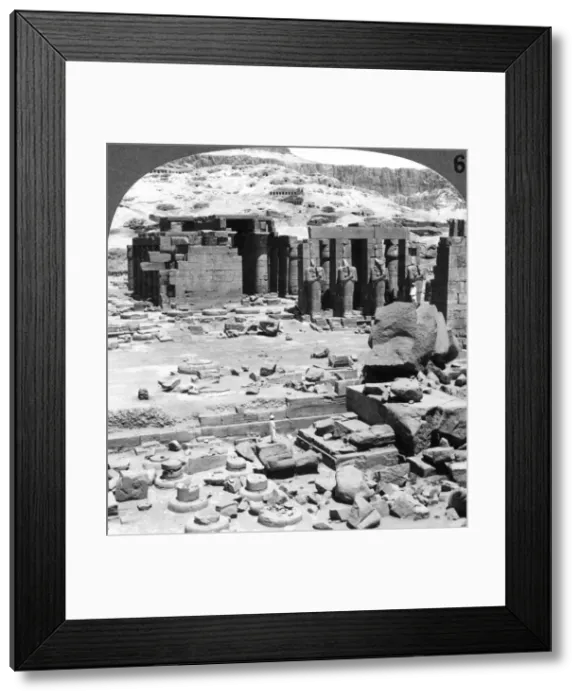 Framed Print : The Ramesseum, the temple of Ramses II, at Thebes, Egypt, 1905. Artist: Underwood & Underwood Framed Print : The Ramesseum, the temple of Ramses II, at Thebes, Egypt, 1905. Artist: Underwood & Underwood