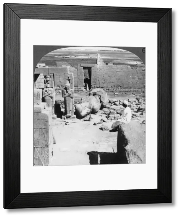 Framed Print : View from the Ramesseum southeast over the plain of Thebes, Egypt, 1905. Artist: Underwood & Underwood Framed Print : View from the Ramesseum southeast over the plain of Thebes, Egypt, 1905. Artist: Underwood & Underwood