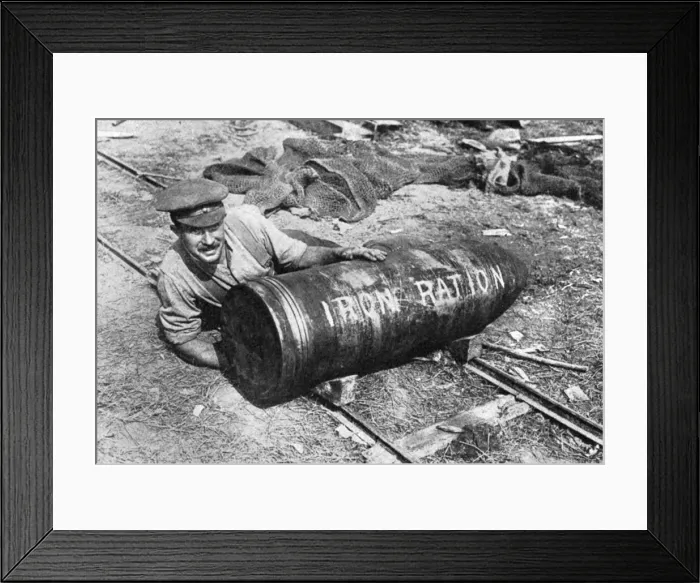 Framed Print : Large shell on its way to the front, First World War, 1914-1916, (c1920) Framed Print : Large shell on its way to the front, First World War, 1914-1916, (c1920)