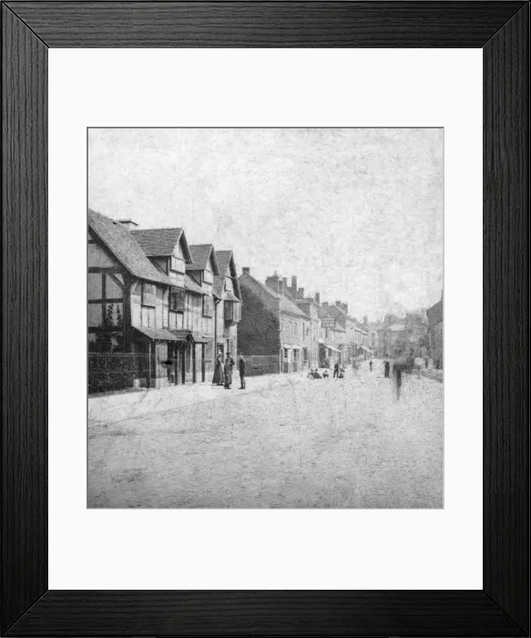 Framed Print : Henley Street, Stratford-upon-Avon, Warwickshire, late 19th century Framed Print : Henley Street, Stratford-upon-Avon, Warwickshire, late 19th century