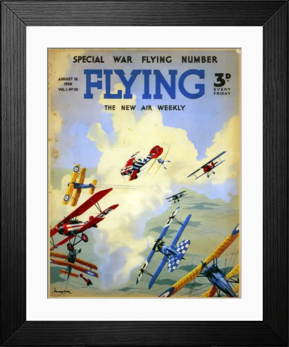 Framed Print : A World War I dogfight (1914-1918), 1938 Framed Print : A World War I dogfight (1914-1918), 1938