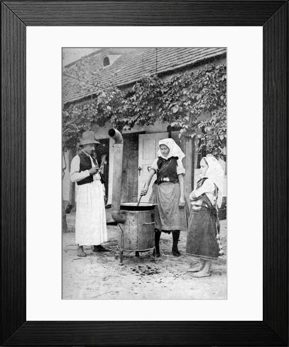 Framed Print : Making jelly in Czinkota, Hungary, 1922. Artist: AW Cutler Framed Print : Making jelly in Czinkota, Hungary, 1922. Artist: AW Cutler