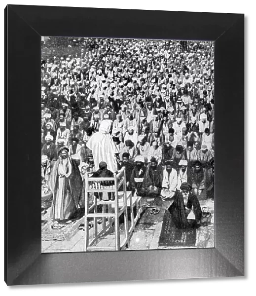 Pious Moslems gathered at the Durbar of God, Mecca, Saudi Arabia, 1922