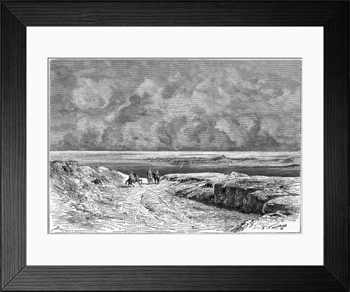Framed Print : Nafta and the Shott-el-jerid, c1890. Artist: Bertrand Framed Print : Nafta and the Shott-el-jerid, c1890. Artist: Bertrand