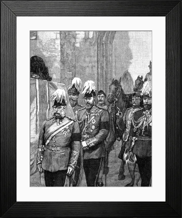 Framed Print : Funeral of the Duke of Albany: The procession entering Windsor Castle, 1884, (1900)
