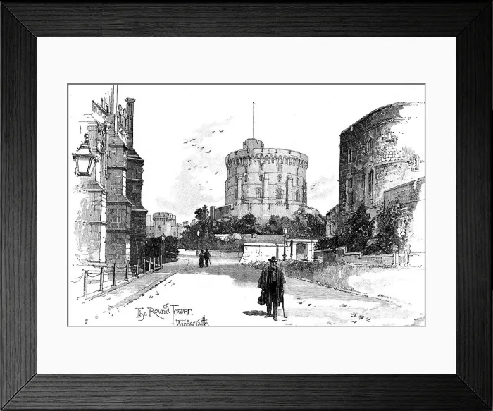 Framed Print : The Round Tower, Windsor Castle, Berkshire, 1900 Framed Print : The Round Tower, Windsor Castle, Berkshire, 1900