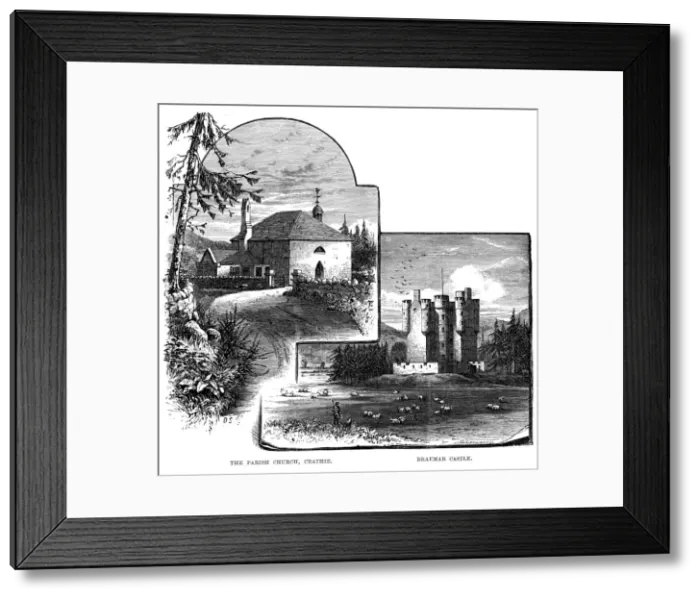 Framed Print : The Parish Church, Crathie, and Braemar Castle, Scotland, 1900 Framed Print : The Parish Church, Crathie, and Braemar Castle, Scotland, 1900