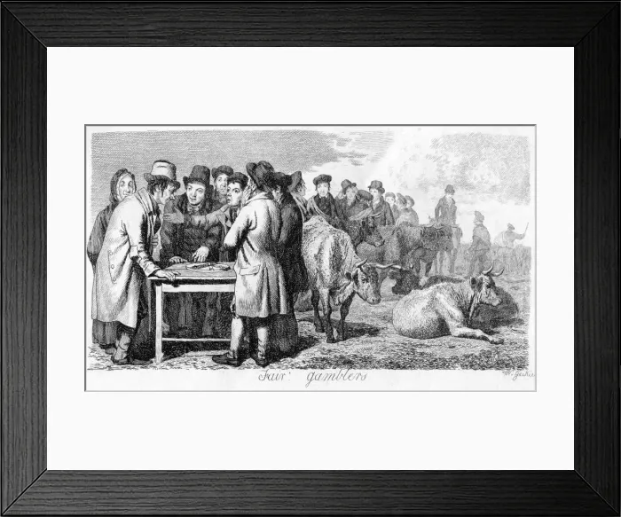 Framed Print : Fair Gamblers, early 19th century. Artist: Walter Geikie Framed Print : Fair Gamblers, early 19th century. Artist: Walter Geikie
