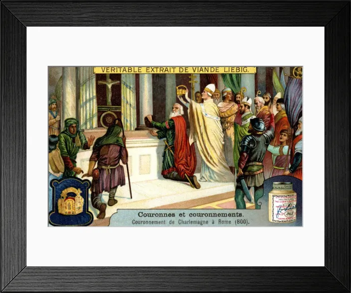 Framed Print : The Crowning of Charlemagne in Rome 800, (c1900) Framed Print : The Crowning of Charlemagne in Rome 800, (c1900)