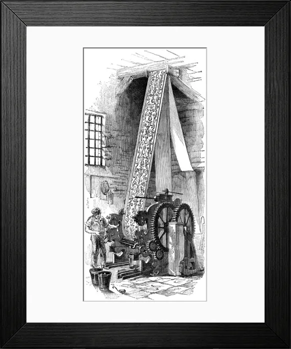 Framed Print : Cylinder printing machine, 1886 Framed Print : Cylinder printing machine, 1886