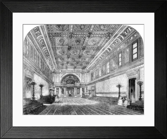 Framed Print : The new state ball room at Buckingham Palace, 1856 Framed Print : The new state ball room at Buckingham Palace, 1856