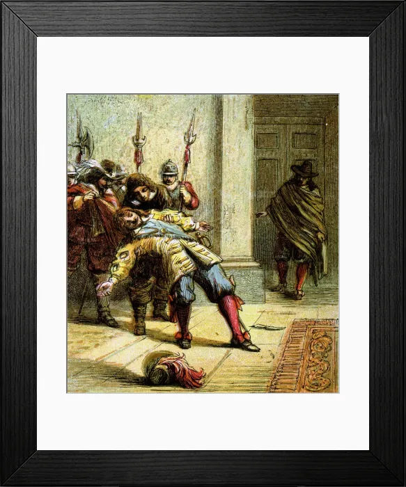 Framed Print : The Murder Of Buckingham, 1628, (c1850) Framed Print : The Murder Of Buckingham, 1628, (c1850)