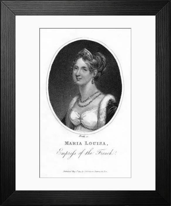 Framed Print : Empress Marie-Louise, second wife of Napoleon, 1810. Artist: Heath Framed Print : Empress Marie-Louise, second wife of Napoleon, 1810. Artist: Heath