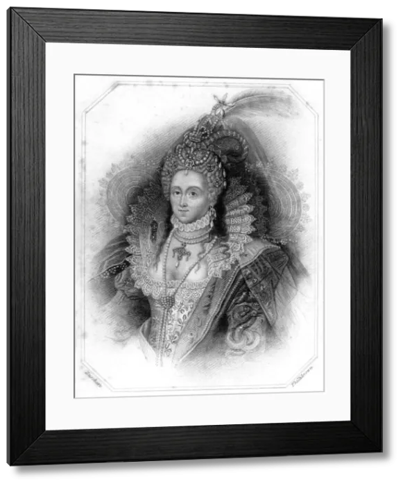 Framed Print : Elizabeth I of England, (mid-19th century). Artist: Thomas Phillibrown Framed Print : Elizabeth I of England, (mid-19th century). Artist: Thomas Phillibrown