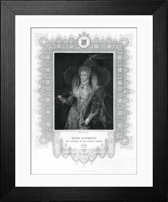 Framed Print : Elizabeth I of England, (19th century). Artist: William Thomas Fry Framed Print : Elizabeth I of England, (19th century). Artist: William Thomas Fry