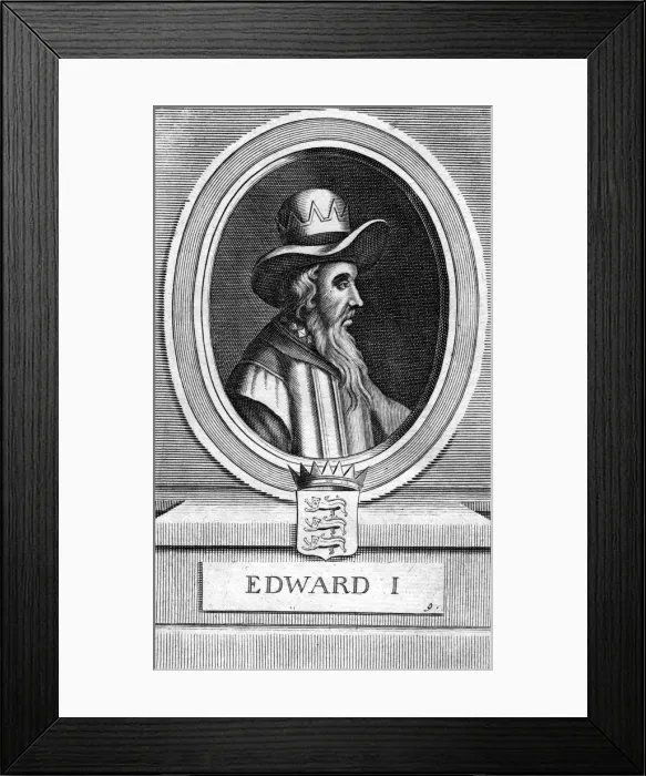 Framed Print : Edward I of England, (1239-1307) Framed Print : Edward I of England, (1239-1307)