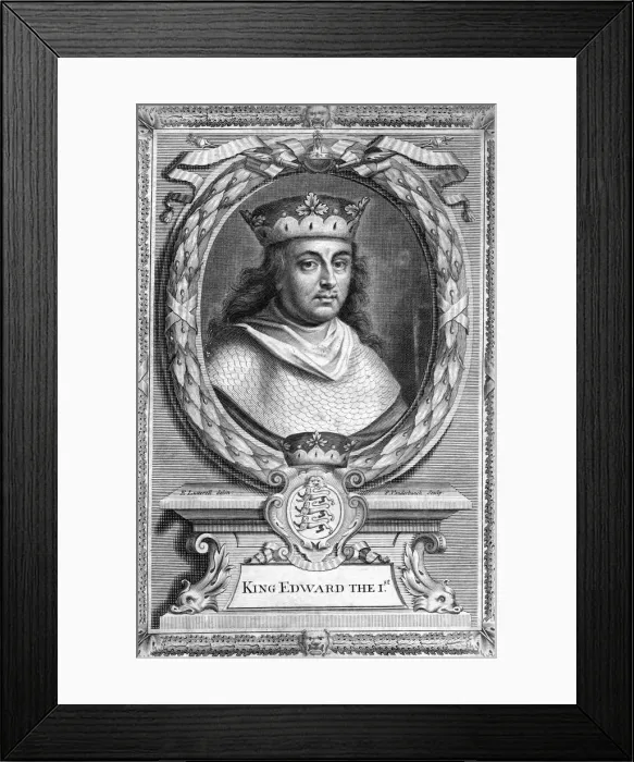 Framed Print : Edward I of England, (1239-1307). Artist: P Vanderbanck Framed Print : Edward I of England, (1239-1307). Artist: P Vanderbanck