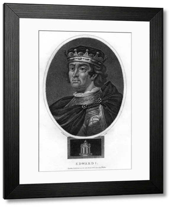 Framed Print : Edward I of England, (1804). Artist: J Chapman Framed Print : Edward I of England, (1804). Artist: J Chapman