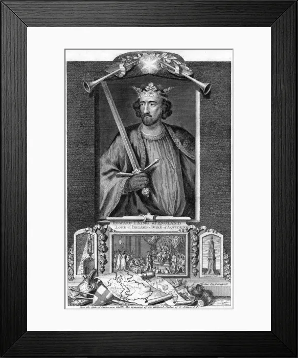 Framed Print : Edward I of England, (18th century). Artist: George Vertue