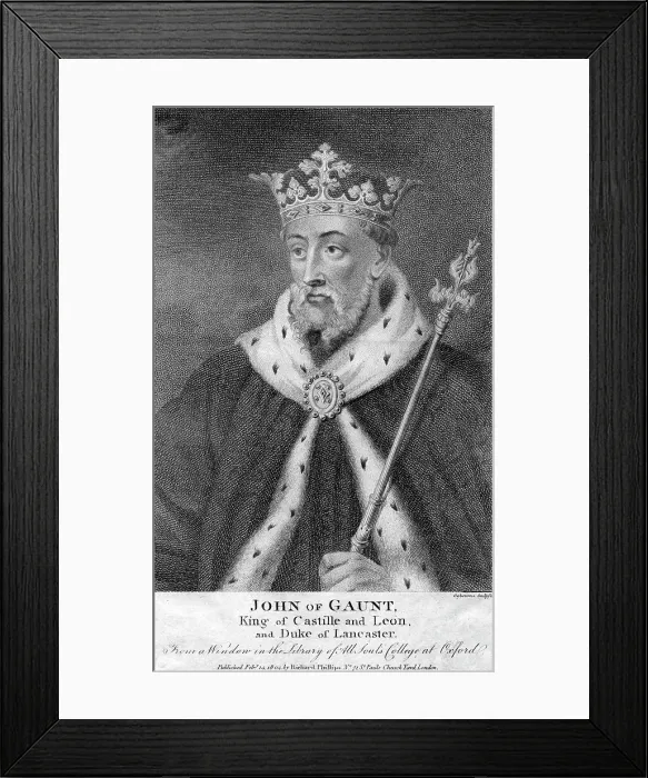 Framed Print : John of Gaunt, 1st Duke of Lancaster, (1804). Artist: Ogbourne Framed Print : John of Gaunt, 1st Duke of Lancaster, (1804). Artist: Ogbourne