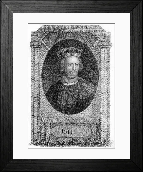 Framed Print : John of England, (1167-1216) Framed Print : John of England, (1167-1216)