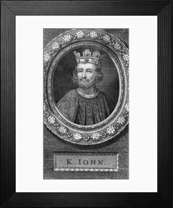 Framed Print : John of England, (18th century). Artist: George Vertue Framed Print : John of England, (18th century). Artist: George Vertue