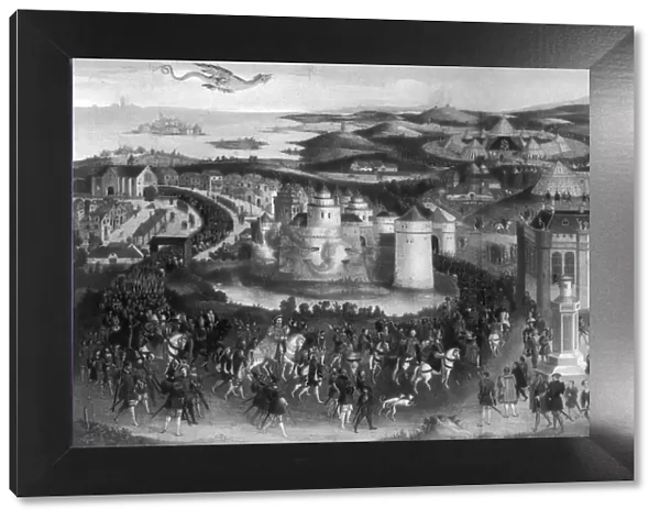 Meeting of Henry VIII and Francis I, at The Field of Cloth of Gold, 1520, (1902)