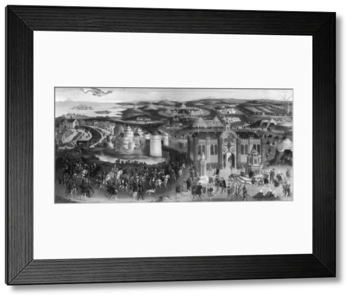 Framed Print : Meeting of Henry VIII and Francis I, at The Field of Cloth of Gold, 1520, (1902) Framed Print : Meeting of Henry VIII and Francis I, at The Field of Cloth of Gold, 1520, (1902)