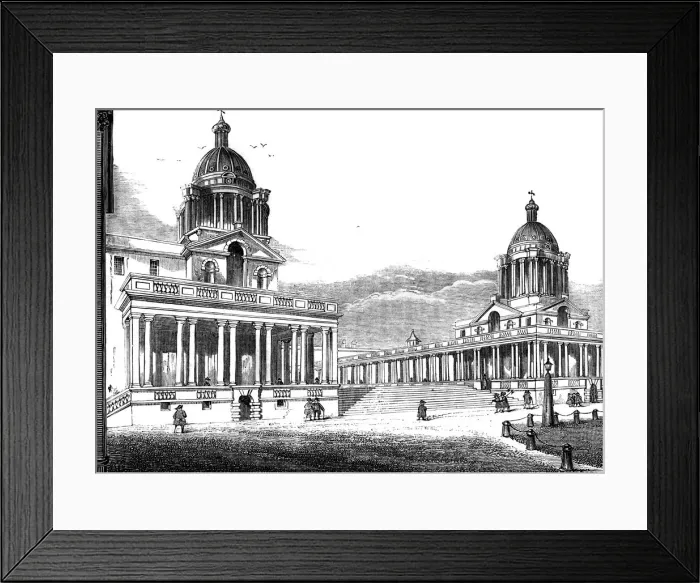 Framed Print : The Royal Hospital, Greenwich, London, 19th century Framed Print : The Royal Hospital, Greenwich, London, 19th century