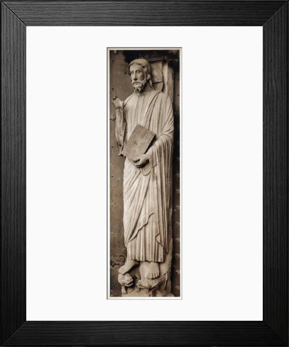 Framed Print : Christ teaching, Cathedral of Chartres, France, 13th century Framed Print : Christ teaching, Cathedral of Chartres, France, 13th century