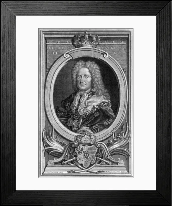 Framed Print : Frederick the Great, King of Prussia. Artist: E Besrochers Framed Print : Frederick the Great, King of Prussia. Artist: E Besrochers