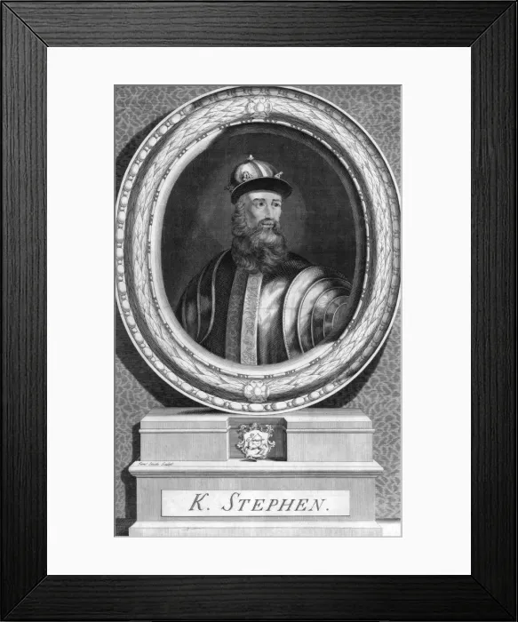 Framed Print : Stephen, King of England. Artist: Smith Framed Print : Stephen, King of England. Artist: Smith