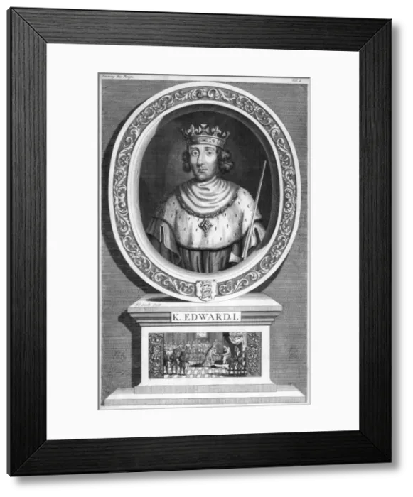 Framed Print : Edward I, King of England. Artist: Smith Framed Print : Edward I, King of England. Artist: Smith