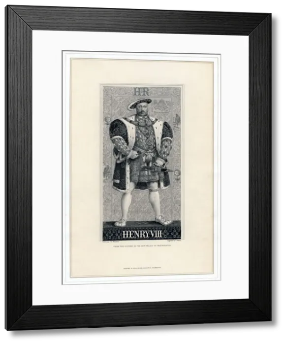 Framed Print : Henry VIII of England, (1491-1547). Artist: T Brown Framed Print : Henry VIII of England, (1491-1547). Artist: T Brown