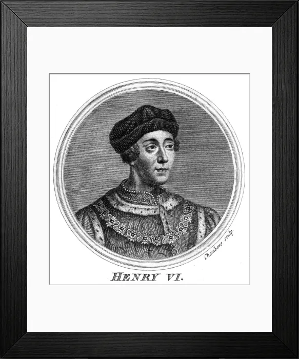 Framed Print : Henry VI of England, (1421-1471). Artist: Chambers Framed Print : Henry VI of England, (1421-1471). Artist: Chambers