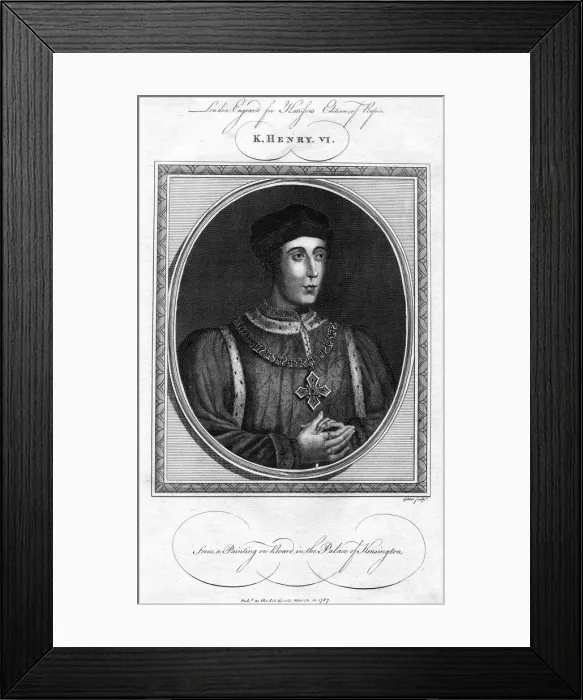 Framed Print : Henry VI of England, (1787). Artist: Goldar Framed Print : Henry VI of England, (1787). Artist: Goldar