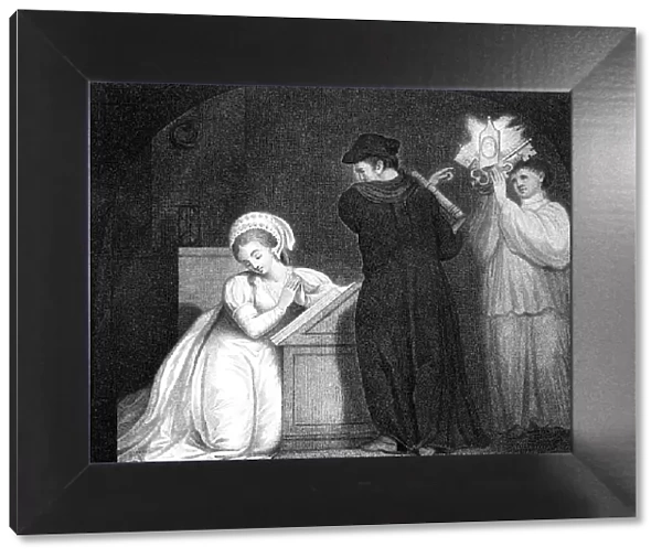 To Convert Lady Grey to the Roman Faith, before Her Execution, 1798. Artist: J Ogborne