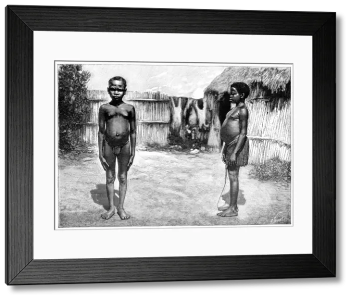 Framed Print : Akka Man and Woman, c1880 Framed Print : Akka Man and Woman, c1880
