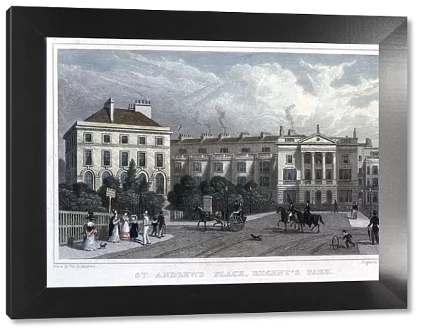 St Andrews Place, Regents Park, London, 1828. Artist: William Radclyffe