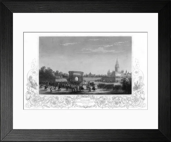 Framed Print : Napoleons Triumphal Entry into Milan, Italy, c1805. Artist: H Bibby Framed Print : Napoleons Triumphal Entry into Milan, Italy, c1805. Artist: H Bibby