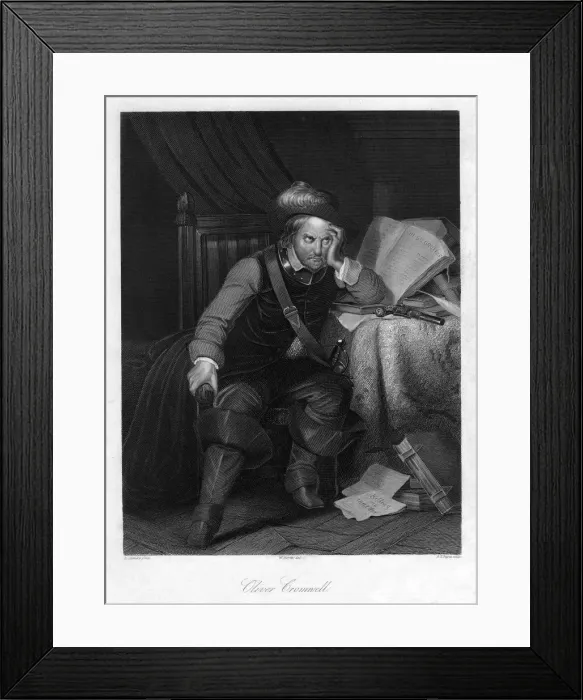 Framed Print : Oliver Cromwell with Killing no Murder, 1657, (19th century). Artist: AH Payne Framed Print : Oliver Cromwell with Killing no Murder, 1657, (19th century). Artist: AH Payne