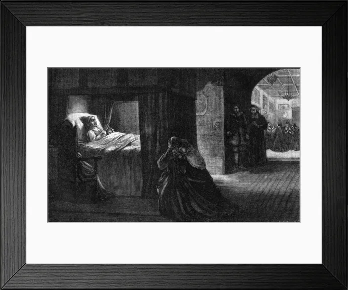 Framed Print : The deathbed of Oliver Cromwell, 3 September 1658, (19th century) Framed Print : The deathbed of Oliver Cromwell, 3 September 1658, (19th century)