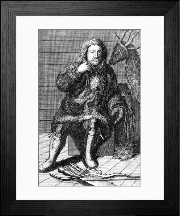 Framed Print : The Habit of a Lapland Man, 19th century. Artist:s Hulett Framed Print : The Habit of a Lapland Man, 19th century. Artist:s Hulett