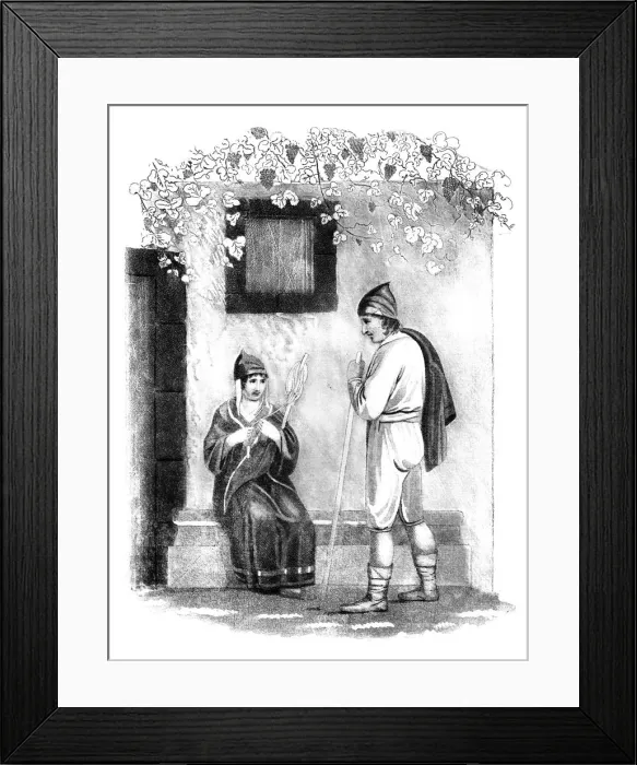 Framed Print : Dress of the Country People in Madeira. Artist: E Mitchell Framed Print : Dress of the Country People in Madeira. Artist: E Mitchell