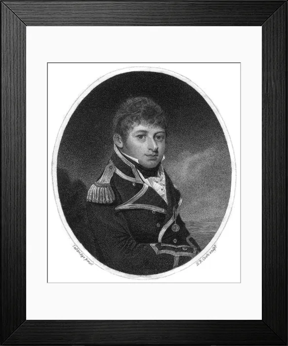 Framed Print : Captain George Nicholas Hardinge, British naval officer, 19th century. Artist: H R Cook Framed Print : Captain George Nicholas Hardinge, British naval officer, 19th century. Artist: H R Cook
