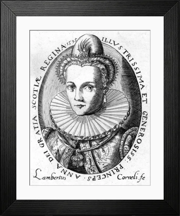 Framed Print : Anne of Denmark, queen consort of King James I of England and VI of Scotland Framed Print : Anne of Denmark, queen consort of King James I of England and VI of Scotland