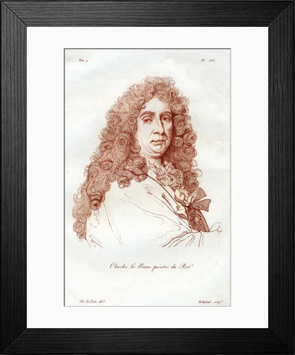Framed Print : Charles le Brun, French Baroque era painter, (19th century. )Artist: Bellefond Framed Print : Charles le Brun, French Baroque era painter, (19th century. )Artist: Bellefond