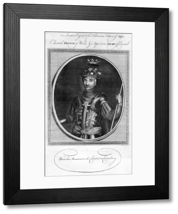 Framed Print : Edward, the Black Prince, (1786). Artist: Goldar Framed Print : Edward, the Black Prince, (1786). Artist: Goldar