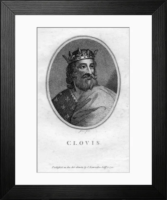 Framed Print : Clovis, King of the Franks, (1791). Artist: Jones Framed Print : Clovis, King of the Franks, (1791). Artist: Jones
